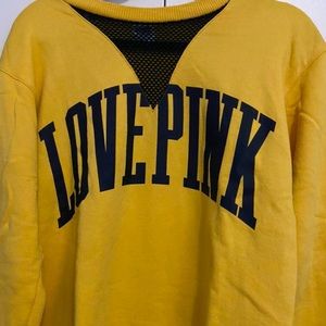 Yellow Mesh Oversized Crew Neck